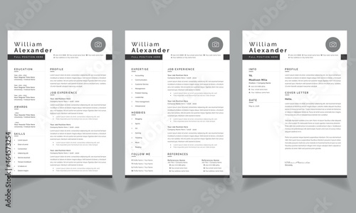 Clean Resume Layout Professional Vector	