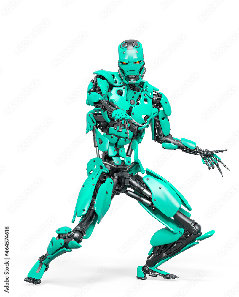 cyborg is dancing hiphop