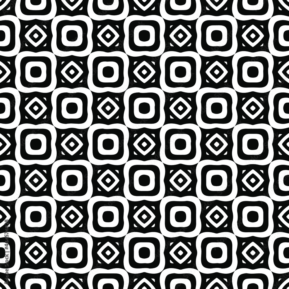 Seamless vector pattern in geometric ornamental style. Black pattern. Seamless vector pattern in geometric ornamental style. Black pattern.