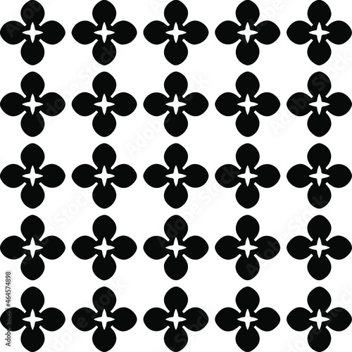 Seamless vector pattern in geometric ornamental style. Black  pattern.
