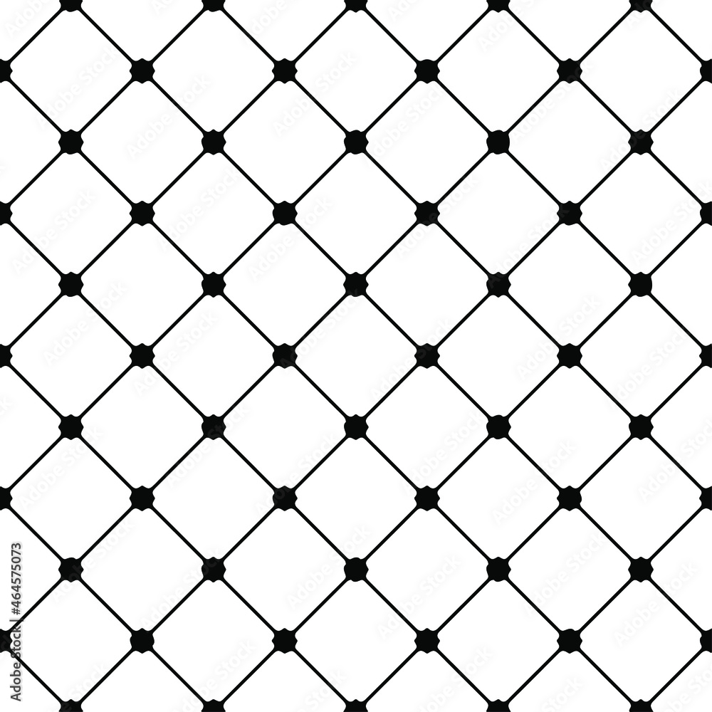 Fototapeta premium Seamless vector pattern in geometric ornamental style. Black pattern. 