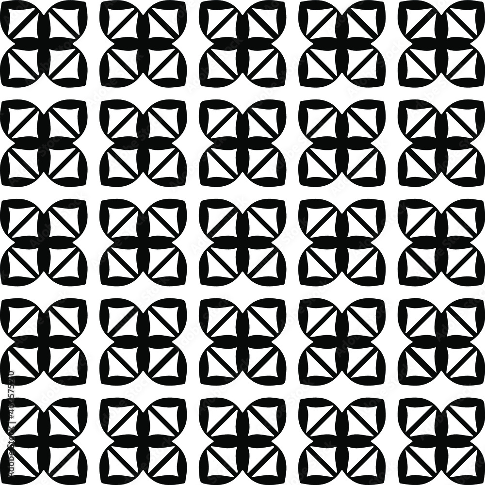 Seamless vector pattern in geometric ornamental style. Black pattern. Seamless vector pattern in geometric ornamental style. Black pattern.