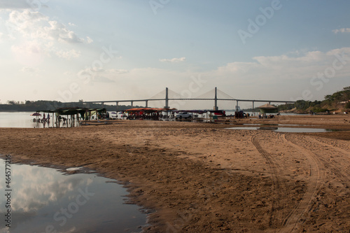 Cacau Beach on the last day of the season before the water begins to rise on the Tocantins River in the City of Imperatriz, in the State of Maranhao, Brazil