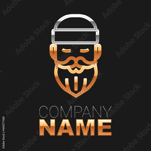 Line Bearded lumberjack man icon isolated on black background. Colorful outline concept. Vector Free Download Line Bearded lumberjack man icon isolated on black background. Colorful outline concept. Vector - GFXLoad