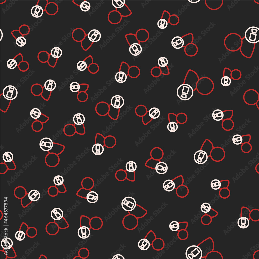 Line Video chat conference icon isolated seamless pattern on black background. Online meeting work form home. Remote project management. Vector Line Video chat conference icon isolated seamless pattern on black background. Online meeting work form home. Remote project management. Vector
