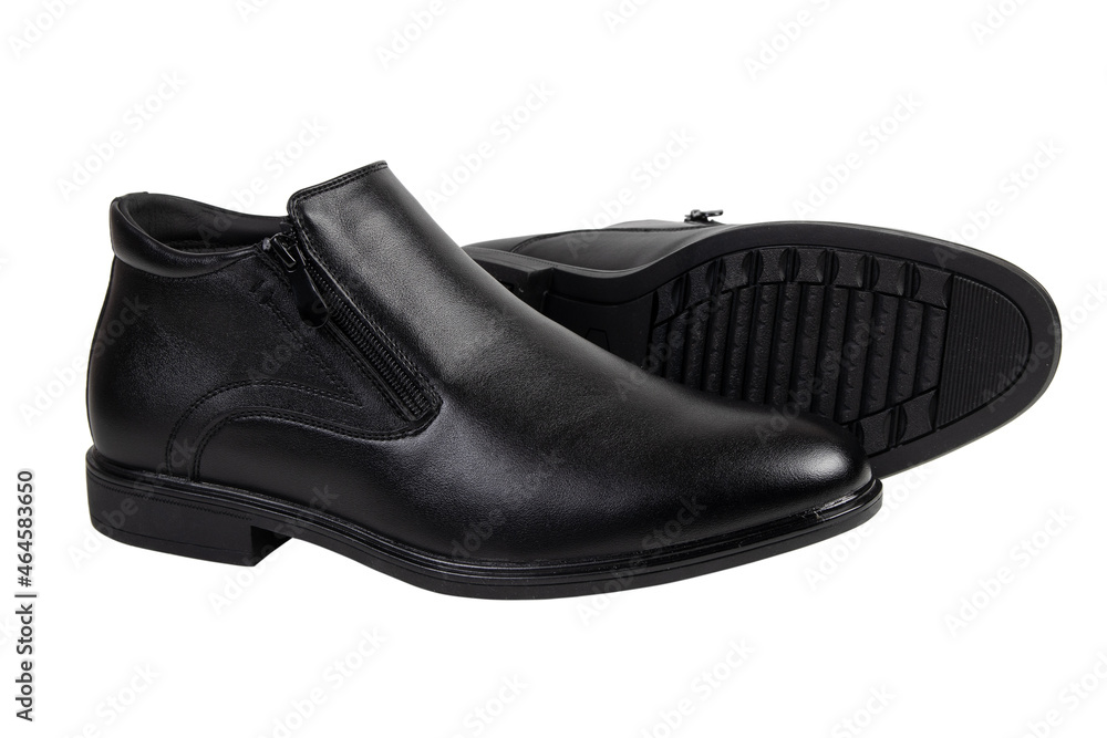 classic black mens shoes isolated on white background classic black mens shoes isolated on white background