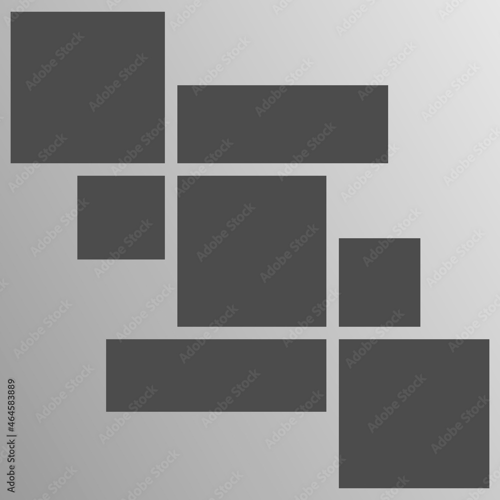 Obraz premium Photo frames. Blank photo collage template made of many parts.