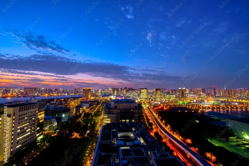 Naklejka premium 東京夜景 青海から望む