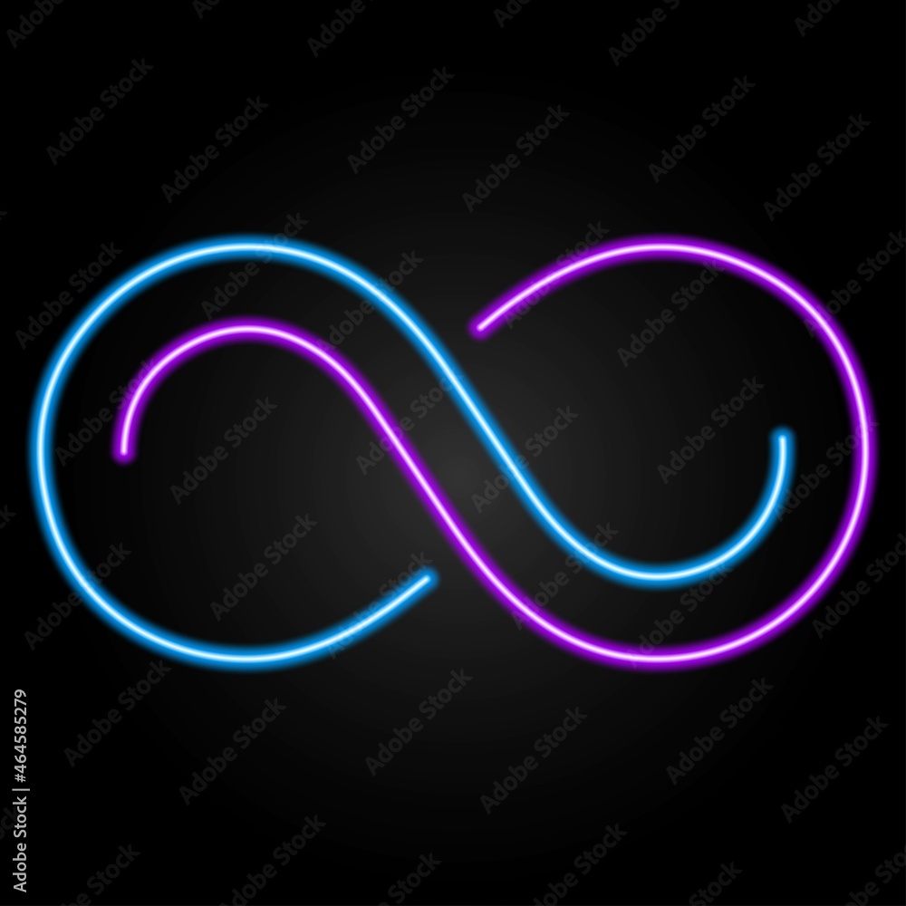 Infinity neon sign, modern glowing banner design, colorful modern ...