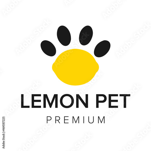 Lemon Pet Logo icon vector template