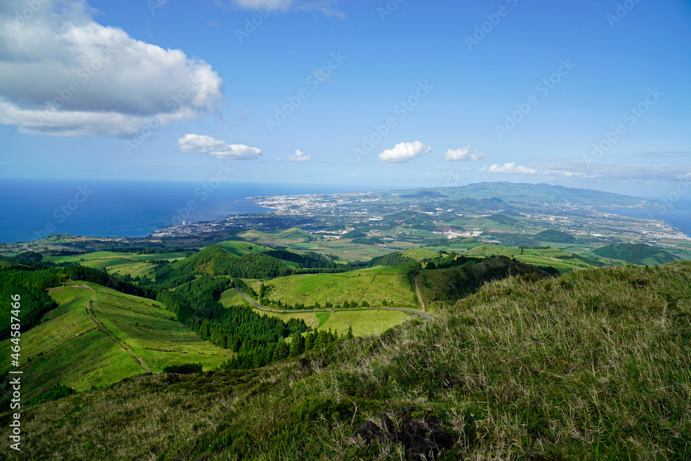 amazing mountain landscape on azores islands