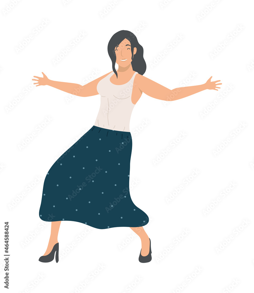 Fototapeta premium happy young woman character