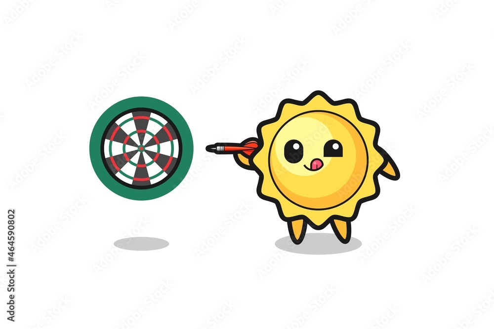 cute sun is playing dart cute sun is playing dart
