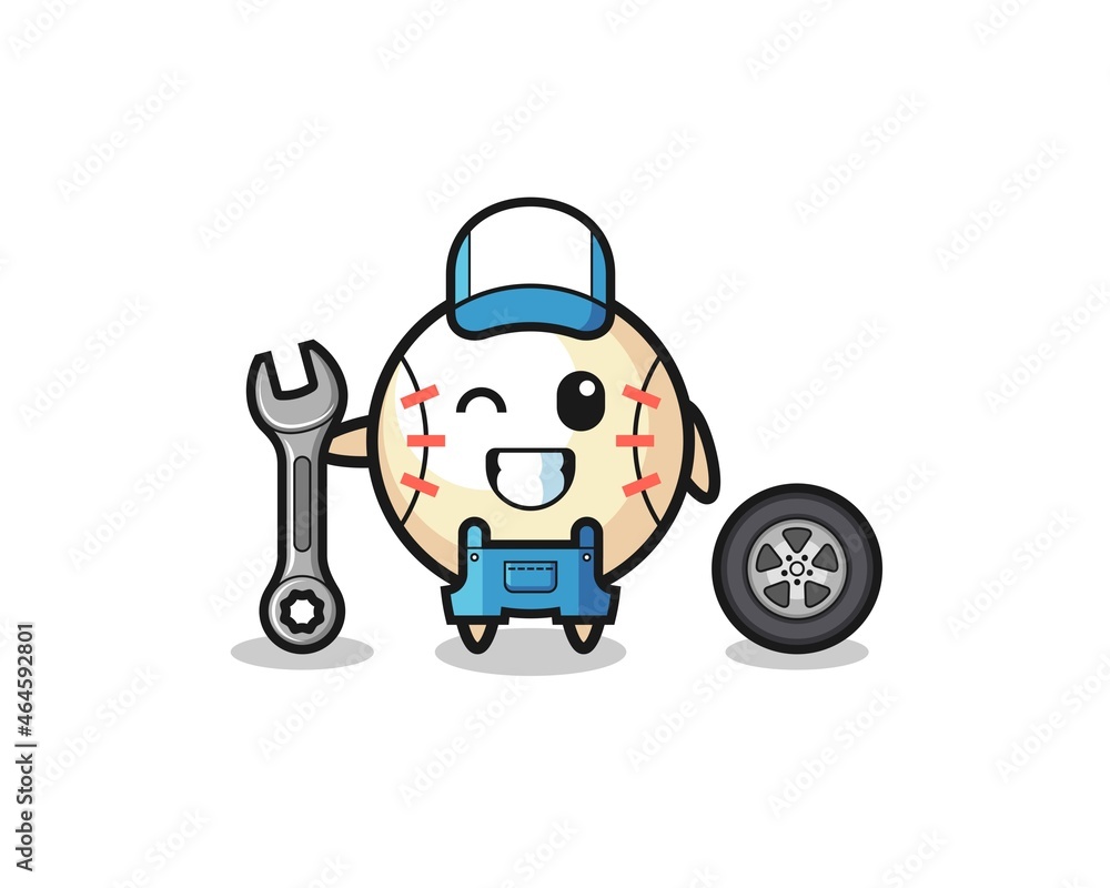 road worker mascot of baseball holding drill machine road worker mascot of baseball holding drill machine