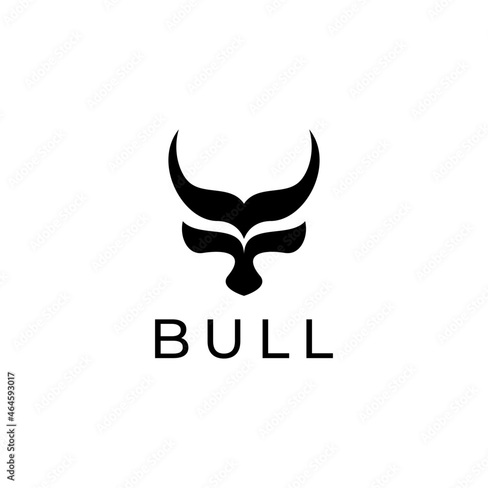 Obraz premium Bull head logo, cow, animal, mascot, wild, matador logo design vector