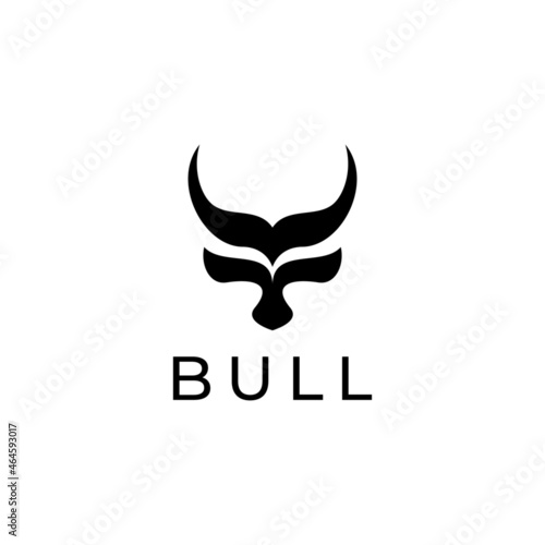Bull head logo, cow, animal, mascot, wild, matador logo design vector