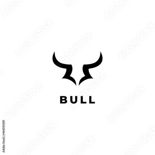 Bull head logo, cow, animal, mascot, wild, matador logo design vector