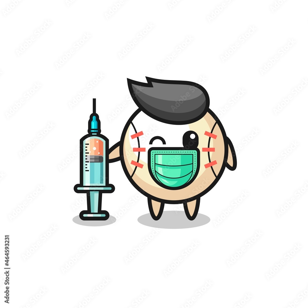 baseball mascot as vaccinator baseball mascot as vaccinator