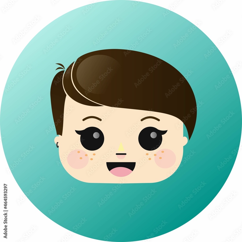 Fototapeta premium Smiling face icon emoji