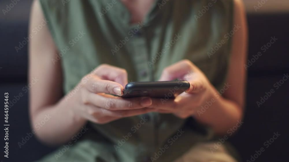 Close up hands typing on smartphone chatting on application communication social network. Close up hands typing on smartphone chatting on application communication social network.