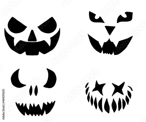 Fotografi pumpkin stencil for halloween