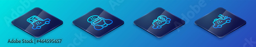Set Isometric line Taximeter device, mobile app, Broken taxi car and driver icon. Vector
