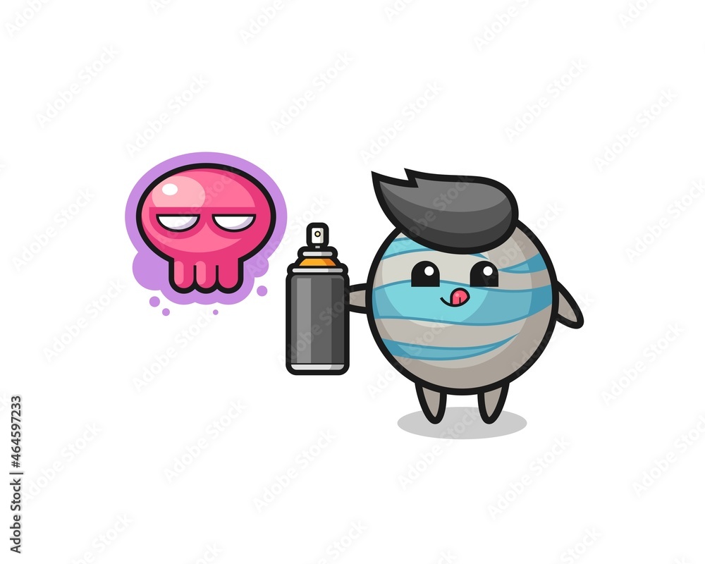 planet cartoon make a graffiti with a spray paint planet cartoon make a graffiti with a spray paint
