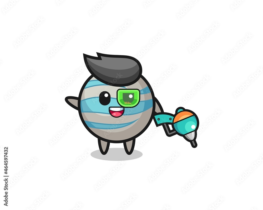 planet cartoon as future warrior mascot planet cartoon as future warrior mascot