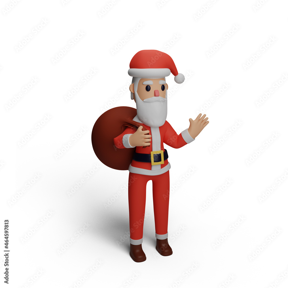 santa character with christmas and new year concept santa character with christmas and new year concept