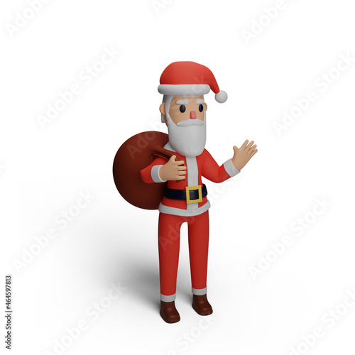 santa character with christmas and new year concept