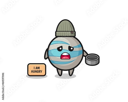 cute planet beggar cartoon character