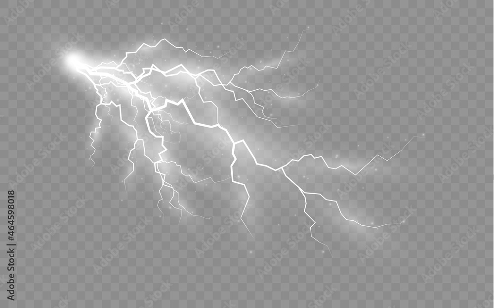 Set of zippers, thunderstorm and effect lightning. Set of zippers, thunderstorm and effect lightning.