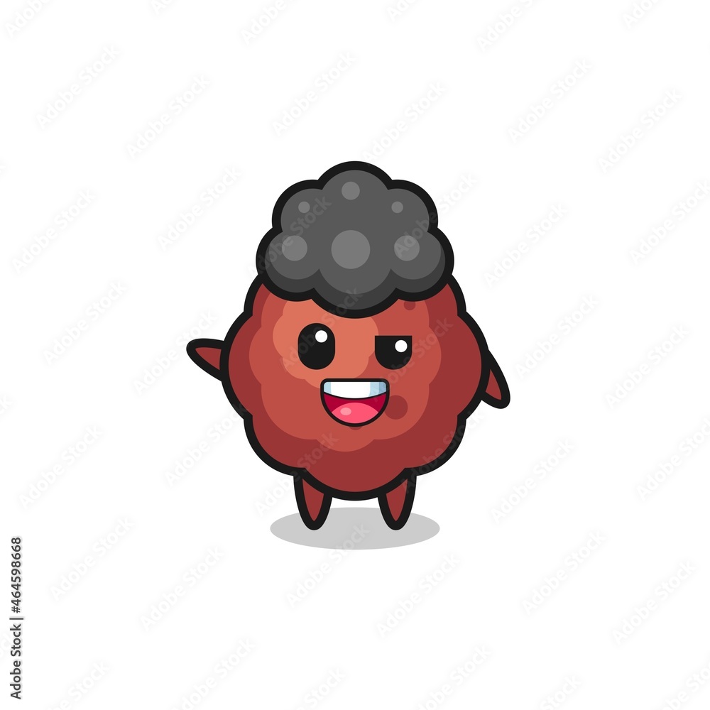 meatball character as the afro boy