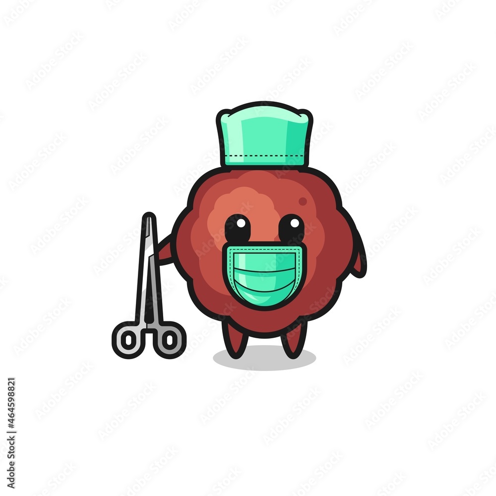 surgeon meatball mascot character