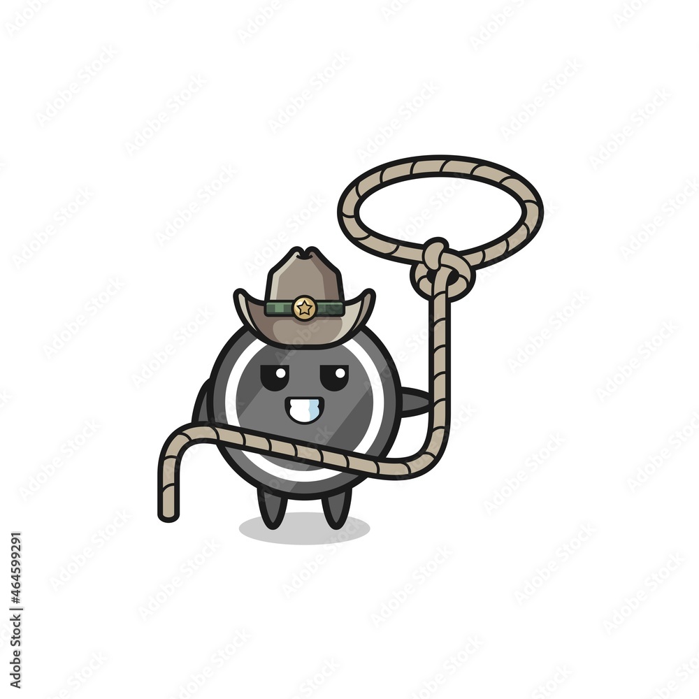 the hockey puck cowboy with lasso rope the hockey puck cowboy with lasso rope