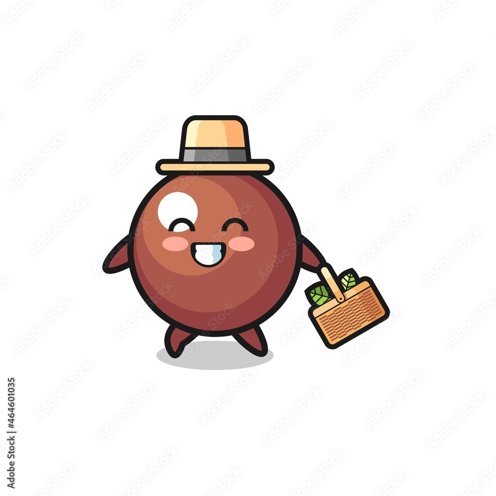 chocolate ball herbalist character searching a herbal chocolate ball herbalist character searching a herbal
