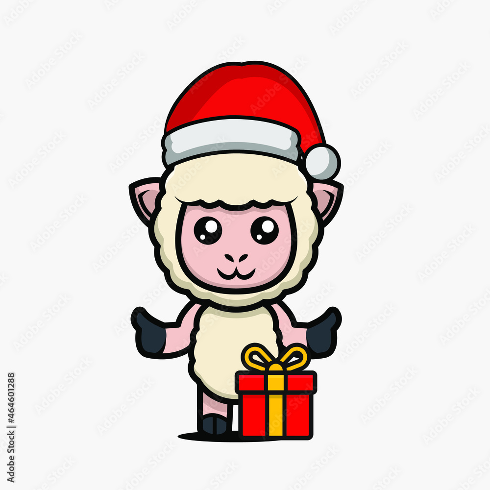 Cute Christmas mascot design illustration Cute Christmas mascot design illustration