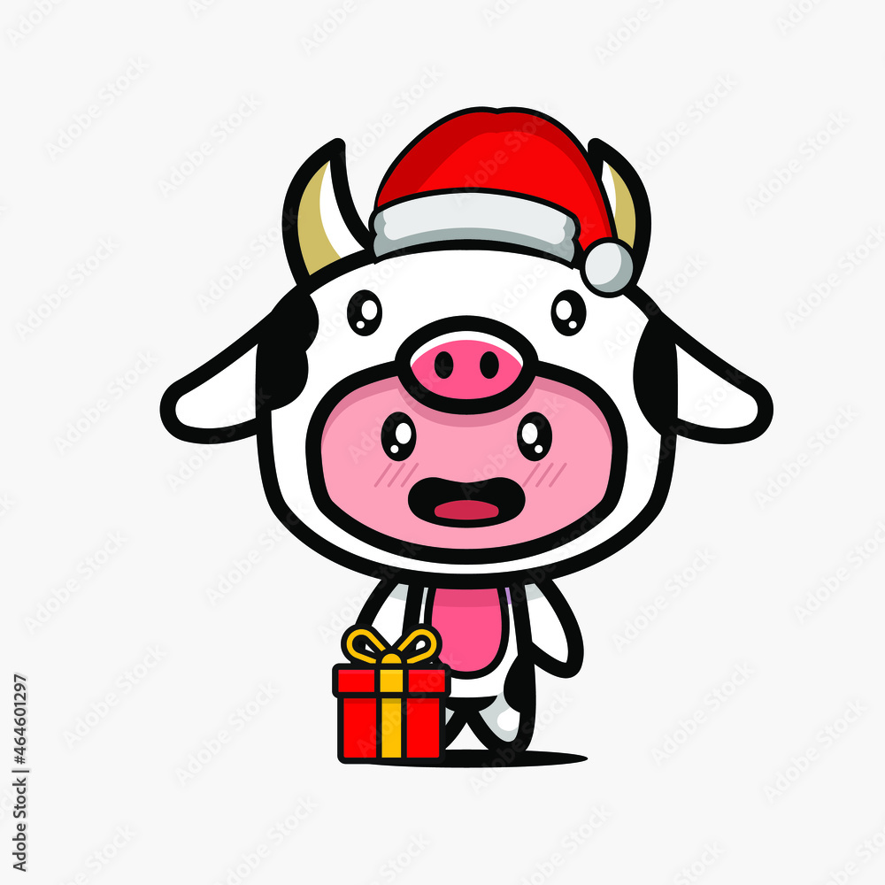 Cute Christmas mascot design illustration Cute Christmas mascot design illustration