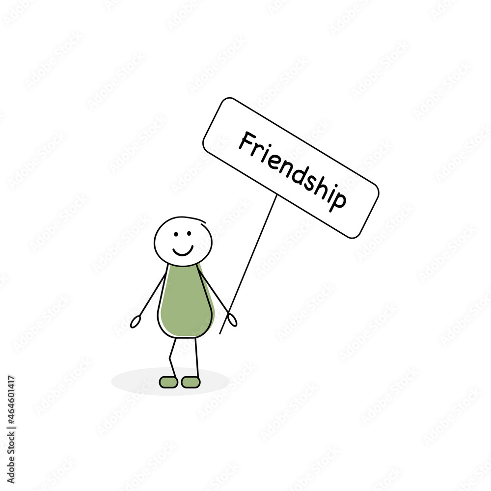 Jolly stickman - friendship Jolly stickman - friendship