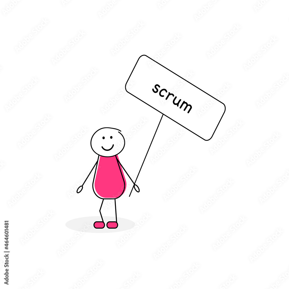 Jolly stickman - scrum Jolly stickman - scrum