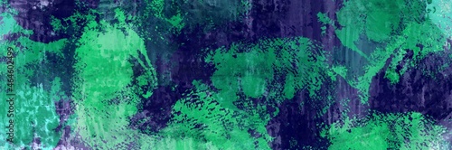 Abstract background painting art with green and blue paint brush for halloween poster, banner, website, card background