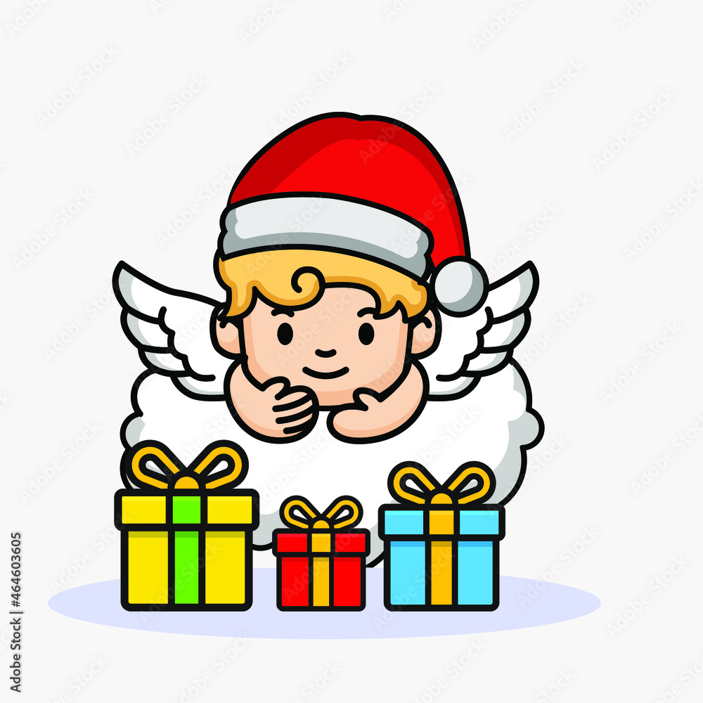 Cute Christmas mascot design illustration Cute Christmas mascot design illustration
