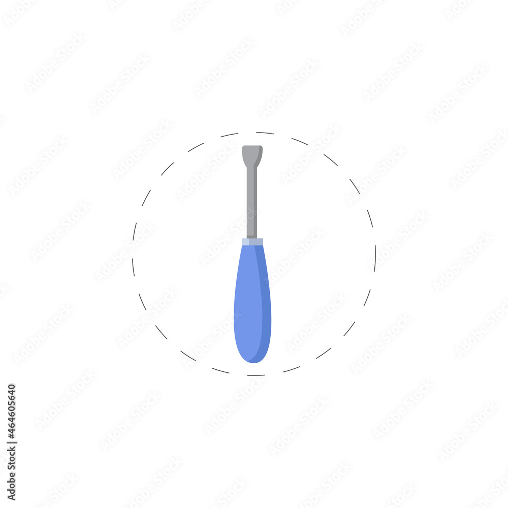 Screwdriver isolated illustration on white background. Screwdriver tool clipart. Screwdriver flat icon. Screwdriver isolated illustration on white background. Screwdriver tool clipart. Screwdriver flat icon.