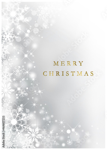 クリスマス_シルバー背景