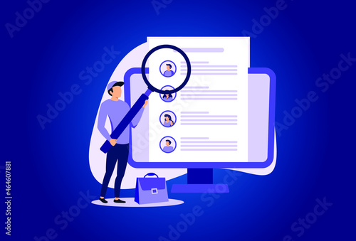 Virtual job fair illustration exclusive design inspiration 