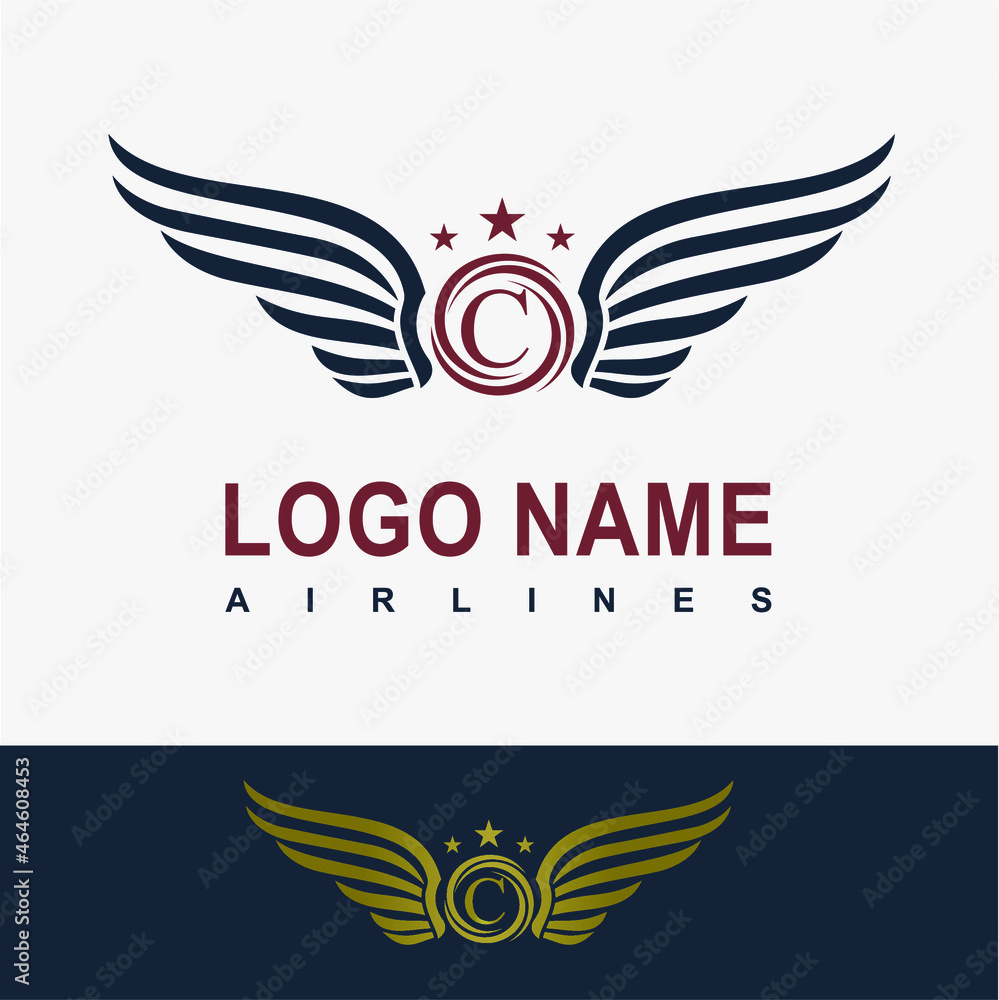 Modern Wing Initial Letter C Logo Idea Vector Template. Sport, Force, Flight, Airlines, Plane, Finance Business Logo. Eagle Victory Freedom Symbol Modern Wing Initial Letter C Logo Idea Vector Template. Sport, Force, Flight, Airlines, Plane, Finance Business Logo. Eagle Victory Freedom Symbol