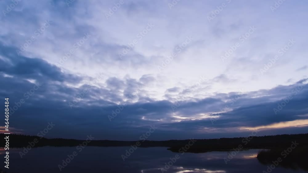 Sky Time lapse. Beautiful background. Sky Timelapse of lake. Blue sky with clouds. Clouds At Sunset Sky Time lapse. Beautiful background. Sky Timelapse of lake. Blue sky with clouds. Clouds At Sunset