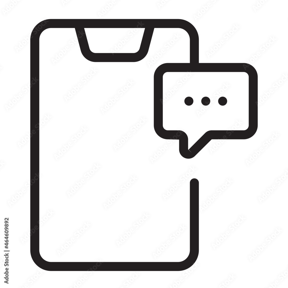 notification line icon notification line icon