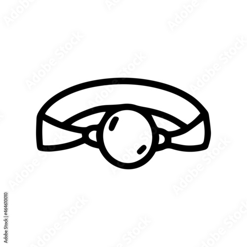 silicone ball gag line vector doodle simple icon