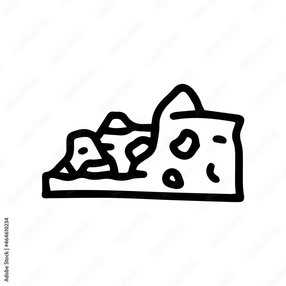 terrikon dump line vector doodle simple icon